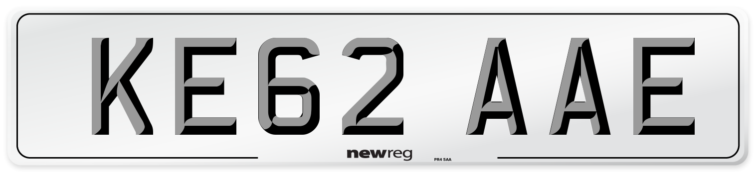 KE62 AAE Number Plate from New Reg